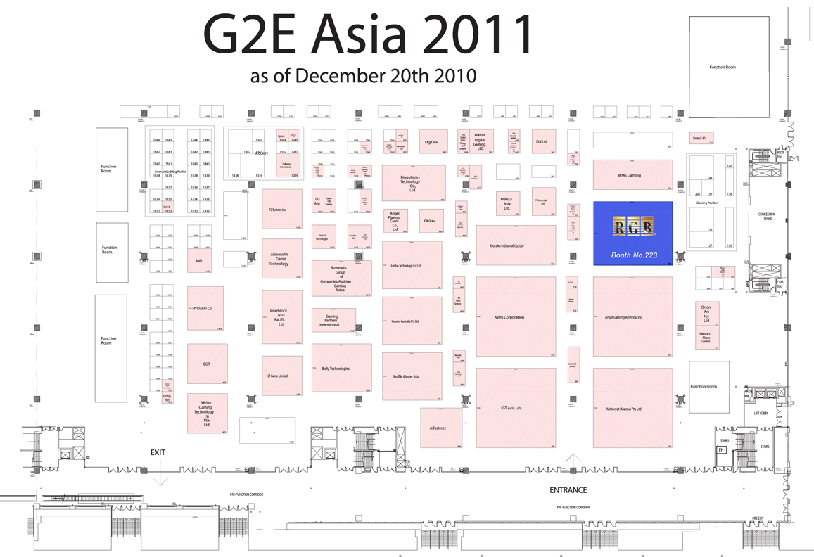 G2E Asia Hall Plan